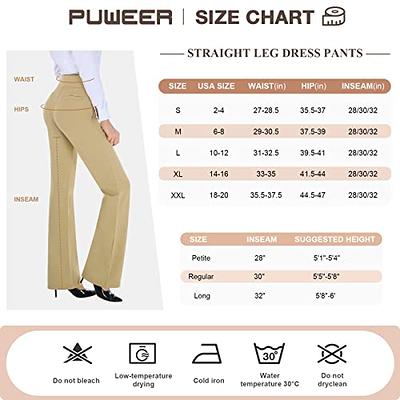  PUWEER Capri Pants for Women Dressy Business Casual