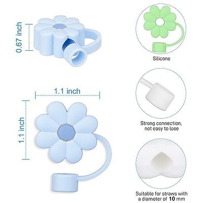 6Pcs Compatible with 30&40 Oz Tumbler, 10mm Straw Covers Cap, Cute Silicone  Straw Covers, Straw Protectors, Cloud & Flower Shapes Soft Silicone Straw  Lids for 8mm Straws