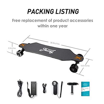 Electric Skateboard Electric Longboard with Remote Control Electric  Skateboard,900W Hub-Motor ,25 MPH Top Speed，16 Miles Range,3 Speed  Adjustment，Max
