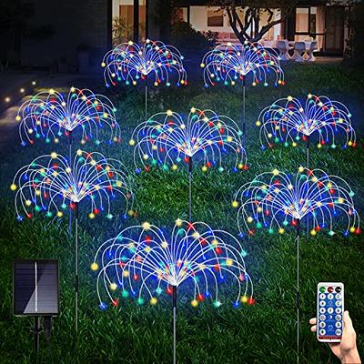 Solar Garden Firework Lights Outdoor 8 Pack, 8 Modes, 120 LED Waterproof  Copper Wire DIY Solar Decorative Lights with Remote Control, for Yard  Pathway Party Decor - Yahoo Shopping