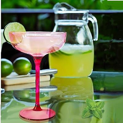 Lily's Home Unbreakable Acrylic Martini Glasses, Made of Shatterproof Plastic and Ideal for Indoor and Outdoor Use, Reusable, Crystal Clear (8.5 oz.