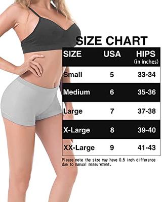 6 Pack Womens Cotton Boy Shorts Ladies Boxer Briefs Seamless Underwear  Knickers