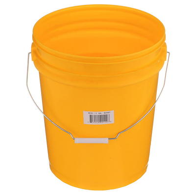 Tough Box 5 Gallon Black Bucket with Yellow Lid