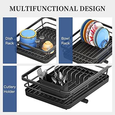 Dish Drying Rack with Drainboard, Kitchen Dish Drainer Rack in Sink, Dish  Rack for Kitchen Counter Cabinet with Adjustable Swivel Spout, Removable  Plastic Drainer Tray with Utensil Holder. (Clear) - Yahoo Shopping