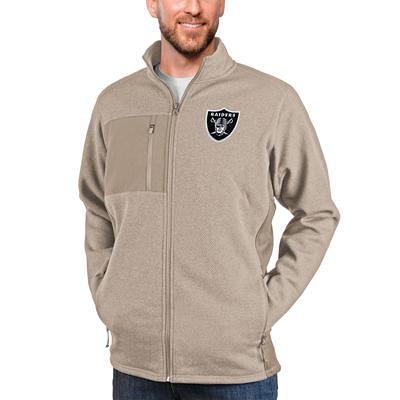 Women's Antigua Charcoal Las Vegas Raiders Victory Full-Zip Hoodie