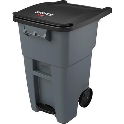 Rubbermaid Commercial Products Brute Tote Storage Container With Lid, 20-  Gallon, Gray (FG9S3100GRAY) 