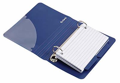 Enday 3 X 5 Index Card Case Holds 5 Tab Dividers, Blue