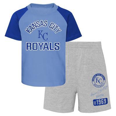 Women's Starter Royal,Blue Kansas City Royals Game on Notch Neck Raglan T-Shirt