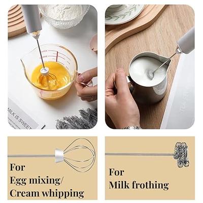 EGEN Milk Frother 2-in-1 Handheld Rechargable Foam Maker for Lattes Frappe  Matcha and Cholotate Drinks Mini Mixer Milk Foam Maker with Stand (Black),  128g - Yahoo Shopping