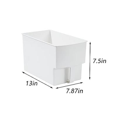 Typutomi Kitchen Cabinet Storage Bins with Handle, Plastic Stackable  Organizer Storage Bin Food Storage Organizer Under Sink Organizer(White) -  Yahoo Shopping