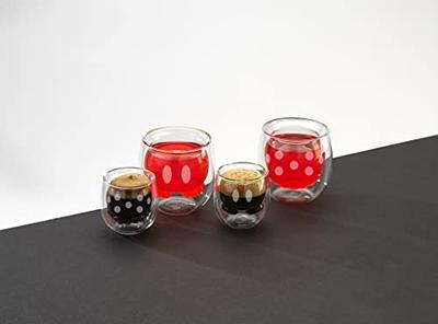 Disney - Mickey & Minnie - Stackable Espresso cups 'red' + saucers