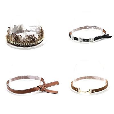 SUPERFINDINGS 3pcs 3 Style Cowboy Hat Bands with Alloy Clasp Buckle Imitation Leather Southwestern Cowboy Hat Belt Classical