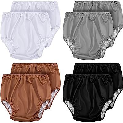 Adult Diaper Cover For Incontinence, Cloth Active Latex Leak Proof Pants,  Noiseless Reusable Washable Pull Up Plastic Pants