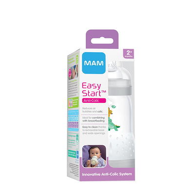 MAM Easy Start Anti-Colic Bottle 5 oz (2-Count), Baby Essentials, Slow Flow  Bottles with Silicone Nipple, Baby Bottles for Baby