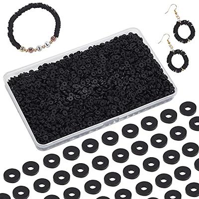  5000pcs White Black Clay Beads Polymer Clay Beads Heishi Beads  Flat Round Spacer Beads for Bracelets Earring Necklace Making DIY Handmade  Craft, 6mm