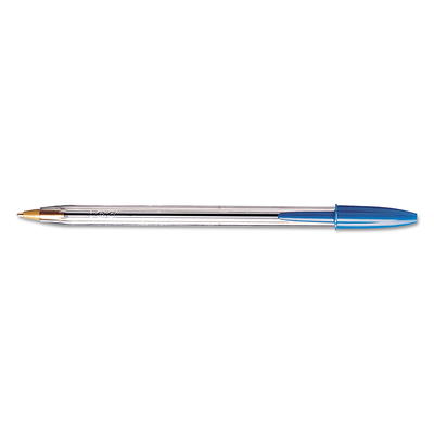  BIC Cristal Xtra Smooth Ballpoint Pen, Medium Point (1.0mm),  Blue, 10-Count : Ballpoint Stick Pens : Office Products