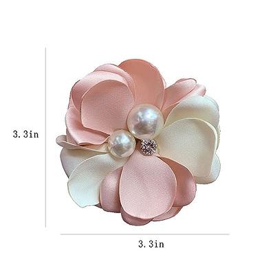 Large Fabric Flower Brooch Flower Pearl Brooch Pins for Women Camellia Rose  Brooch Pins Dainty Handmade Hair Clip Flower Brooch for Wedding Party  (pink) - Yahoo Shopping