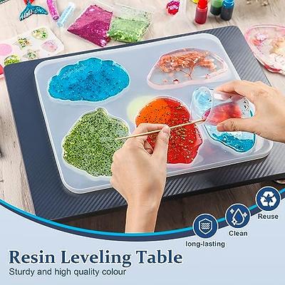 Adjustable Resin Leveling Table with Silicone Mat - 16''x 12