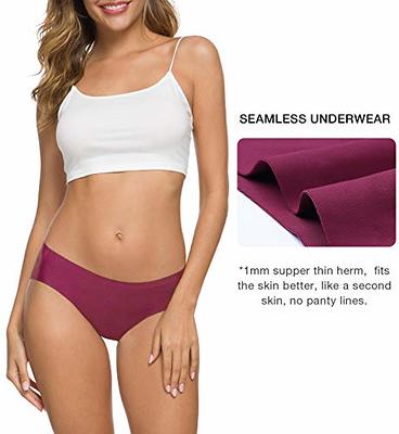 Altheanray Women's Seamless Underwear No Show Panties Soft Stretch Bikini  Underwears 6 Pack(3081M-color13) - Yahoo Shopping