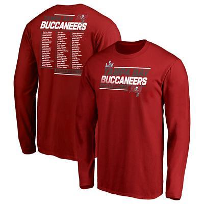 Tampa Bay Buccaneers Fanatics Branded Super Bowl LV Bound Play Action  Roster T-Shirt - Red