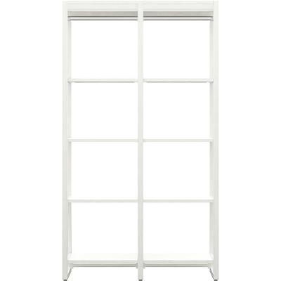 ClosetMaid ShelfTrack 120.5 in. W White Reach-In Wall Mount 5-Shelf Wire  Closet System Organizer Kit 2091 - The Home Depot