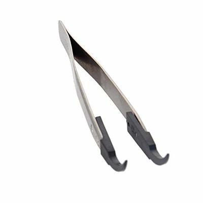 Straight Aimed Ceramic Tweezers for Electronics Soldering with Stainless  Steel Handle Black Tweezers Hand Tool Precision Tweezer