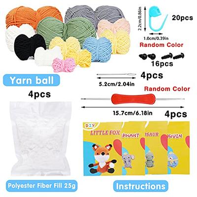 Jmuiiu Crochet kit for Beginner,Cute Animal Including Crochet Hook,Yarn  Balls, Needles,Instructions,Accessories Kit Starter Pack for Beginners and  Professionals,Penguin,Dinosauria,Fox,Elephant Style - Yahoo Shopping