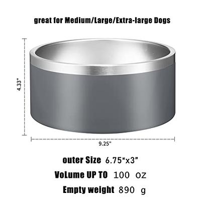 Podinor Dog Water Bowls for Large Dogs - Stainless Steel Dog Food