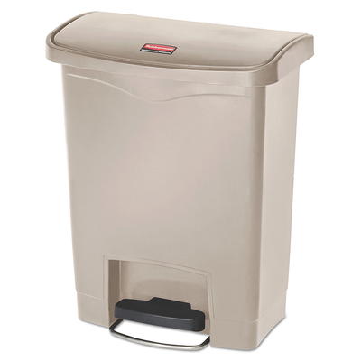 Rubbermaid 1956185 92 Qt. / 23 Gallon Slim Jim Blue Rectangular Trash Can