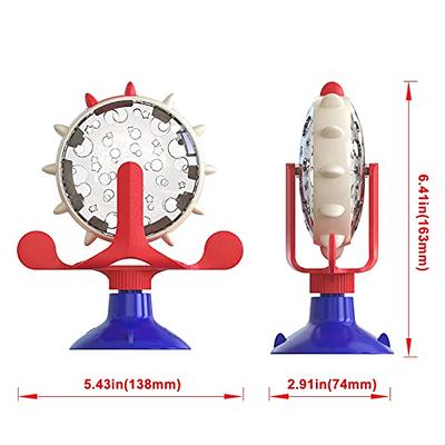 Cat Treat Dispenser Toy Windmill Cat Treat Puzzle Suction Cup Cat