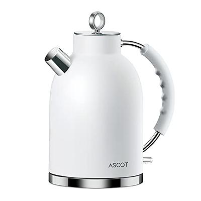 Aigostar Electric Tea Kettle, 1.7L Stainless Steel Electric Kettle, 1500W  Fast Boil Water Kettle with Auto Shut Off & Boil Dry Protection, Built-In
