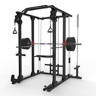  Major Fitness Power Cage, Raptor F16 All-In-One 1200lbs  Capacity Rack with LAT Pull Down Attachment for Home Gym, Weight Cage T Bar  Dip J-Hook, Other Gray, BLACK : Sports & Outdoors