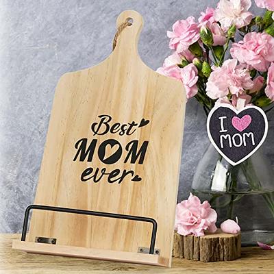 Gifts for Mom, Mom Gifts for Christmas, Foldable Wood Cookbook Stand, Mom  Gifts from Daughter Son, Unique Cooking Recipe Stand for Kitchen Counter