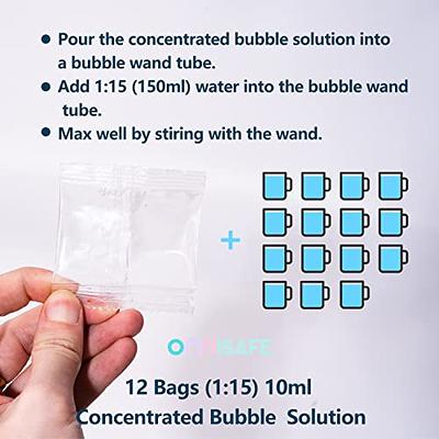 Big Bubble Bottle 12 Pack - 4oz Blow Bubbles Solution Novelty Summer Toy -  Activity Party Favor Assorted Colors Set