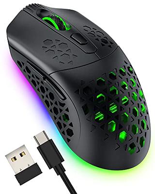  Honeycomb Wired Gaming Mouse, RGB Backlight and 7200 Adjustable  DPI, Ergonomic and Lightweight USB Computer Mouse with High Precision  Sensor for Windows PC & Laptop Gamers (Black) : Video Games