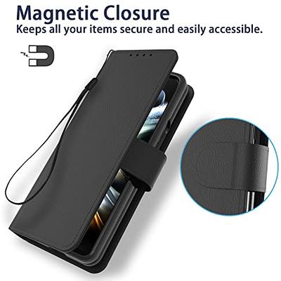 Detachable Magnetic Wallet Case for Samsung Galaxy Z Fold 4 5G 2022 Black