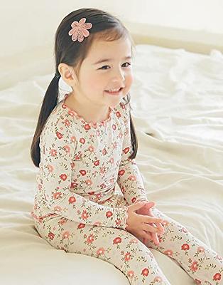  Kids Long Sleeve Modal Sleepwear Pajamas 2pcs Set Modal  Black S