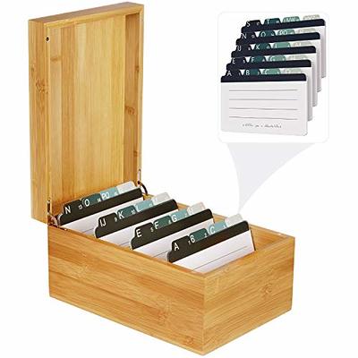 4X6 Index Card Holder, Index Card Storage Box 4 X 6 Inches, Fits 1200 Flash  Card