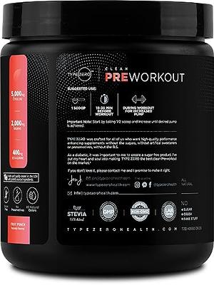 Type Zero Clean Pre Workout (11.3 oz) Organic Caffine Preworkout