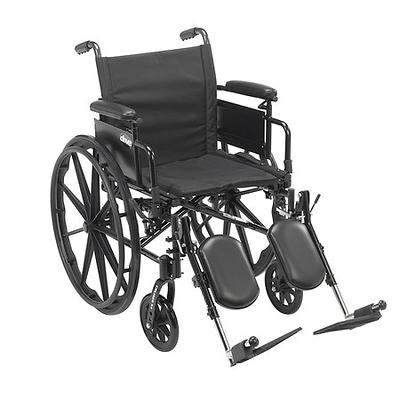 Nova Medical Steel Wheelchair w/ Detachable Desk Arms - 20 Elevating