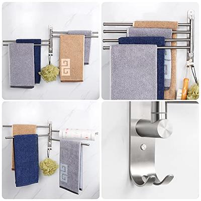 Stainless Steel Bathroom Swivel Towel Bar Hanger - Stainless Steel