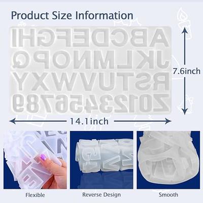 IGaiety Resin Alphabet Mold Starter Kit 169 Pcs Letter Silicone Keychain  Molds Reversed Backward Number Molds with Epoxy Resin Pigments Tools for