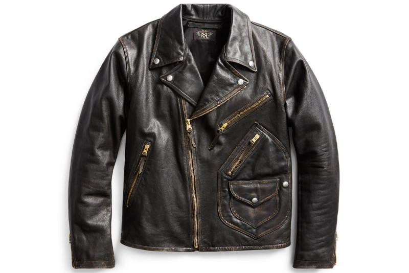 double rl leather jacket