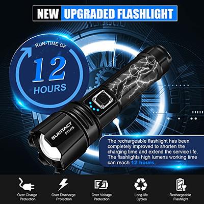 Rechargeable Flashlights High Lumens, 200000 Lumens Super Bright