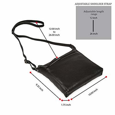 Small Soft Pebbled Real Leather Crossbody Handbags & Purses - Triple Zip Premium Sling Crossover Shoulder Bag for Women