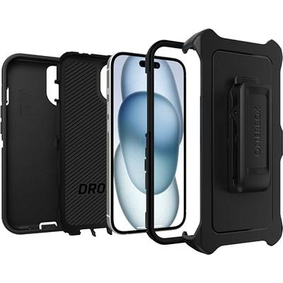 OtterBox iPhone 15 Pro MAX (Only) Defender Series Case - BLACK, Screenless,  Rugged & Durable, With Port protection, Includes Holster Clip Kickstand