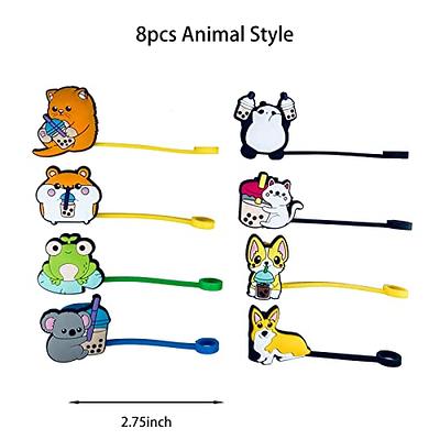 Kleeblatt Animal Straw Covers Cap, 8pcs Cute Silicone Straws Tips Cover  Reusable, Straw Toppers For Tumblers, Suitable for 1/4~1/3 IN Drinking  Straws, Stanley Cup Accessories - Yahoo Shopping