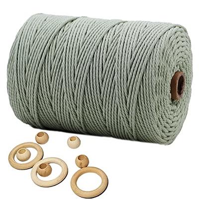 3mm x 200m Cotton Macrame Cord, Handmade Natural Cotton, Cotton Macrame  Rope, Cord DIY Craft for Making Wall Hanging Plant Hanger, Crafts,  Knitting