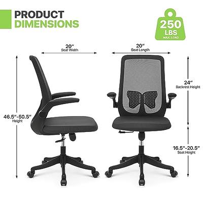 HOLLUDLE Ergonomic Office Chair with Foldable Backrest