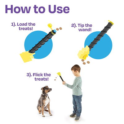 Brightkins Magic Wand Bolt Treat Dog Toy Dispenser